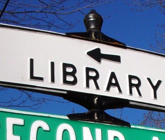 library sign