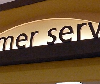 Customer Service sign