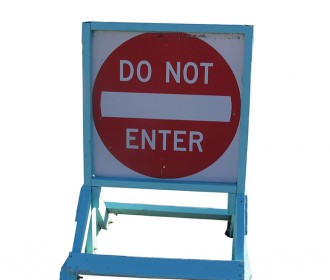 do not enter sign