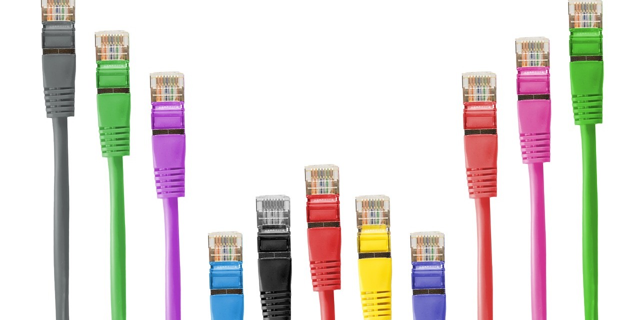 multicolor internet cables