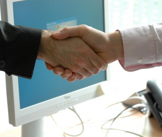 Two male hands in a handshake