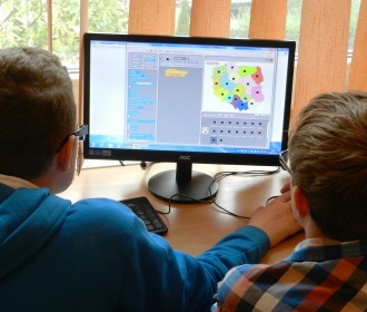 teens using a computer
