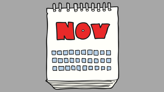 november calendar page