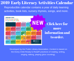 Advertisement for PLA Early Literacy Activities Caldendars