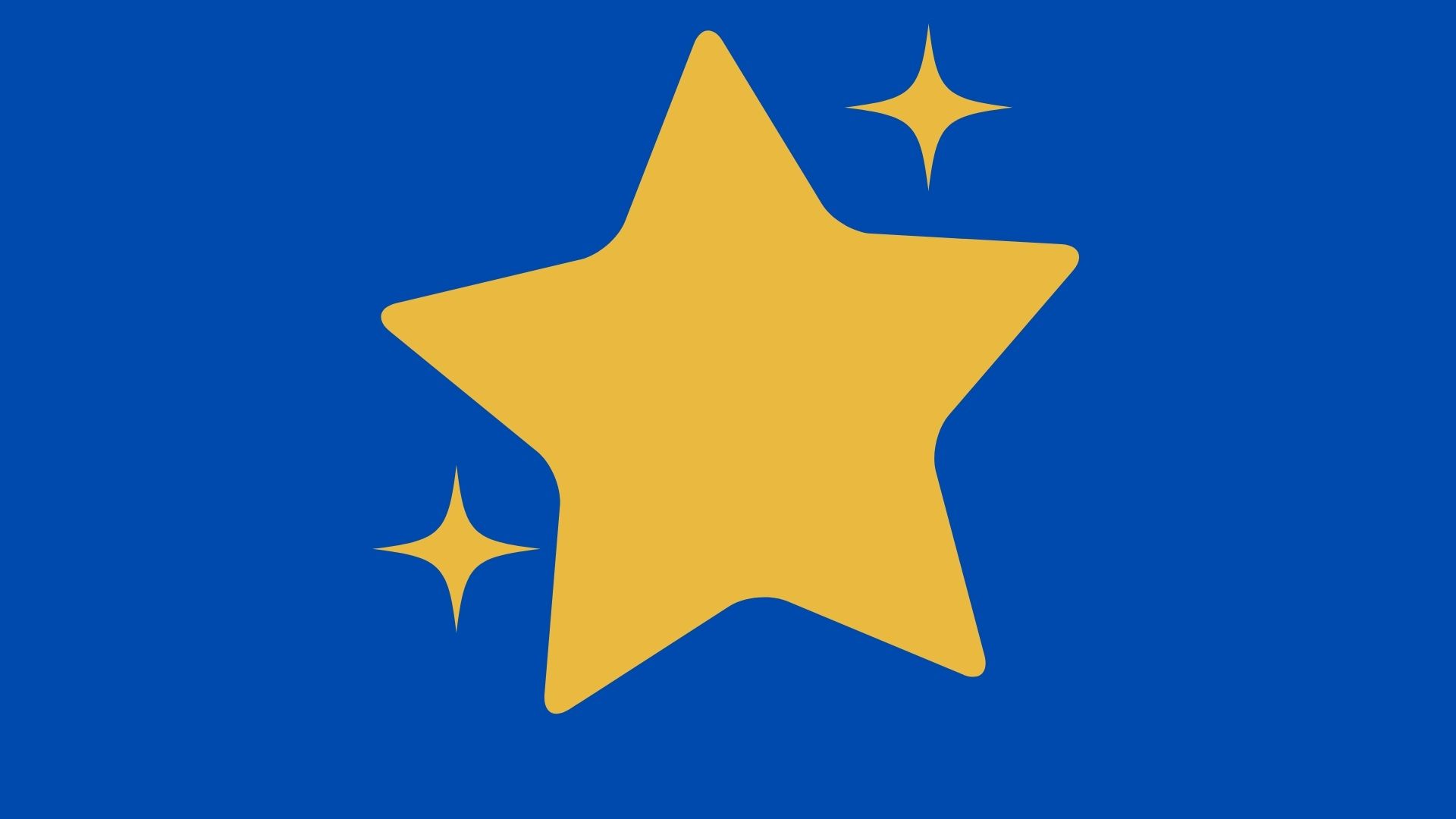 gold star on blue background