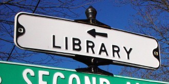 library sign