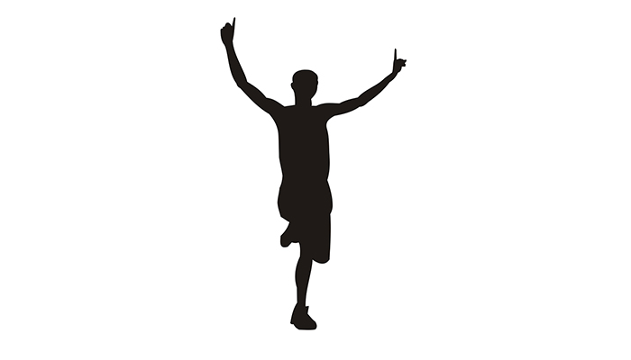 image of person winning running race