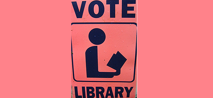 Pink vote sign