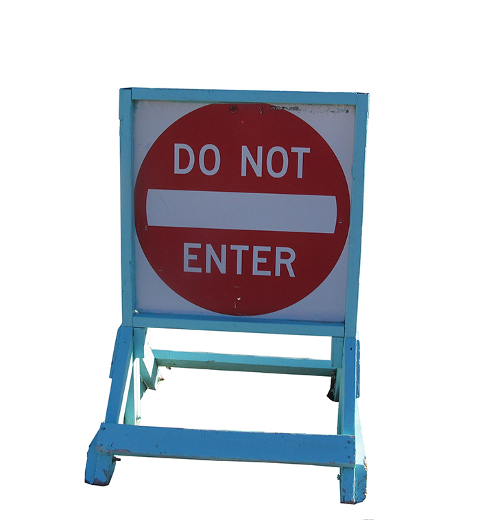 do not enter sign