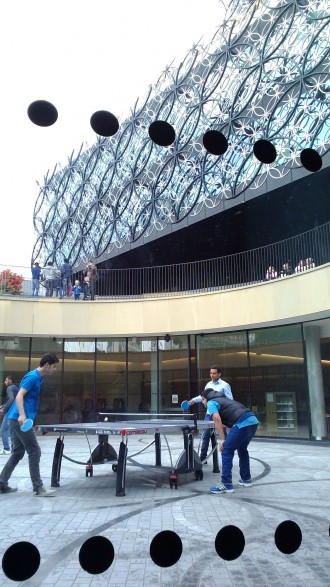 Table tennis at the Library of Birmingham