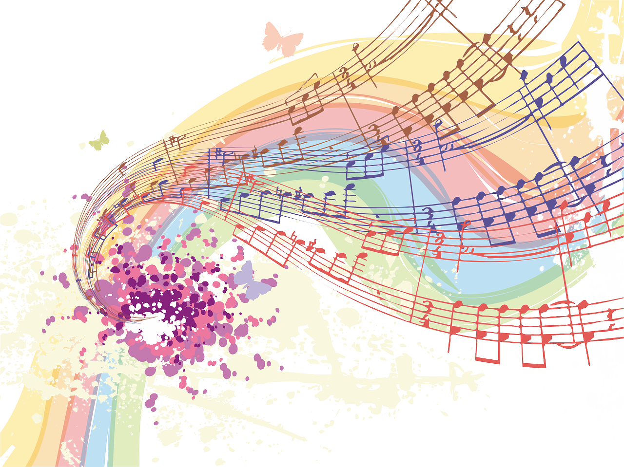 Colorful music score