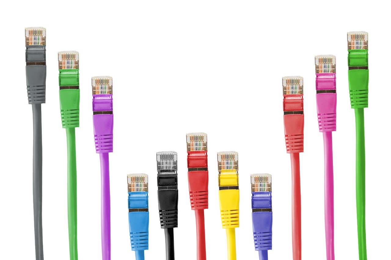 multicolor internet cables