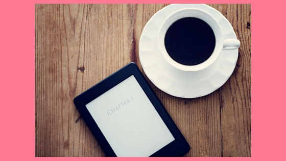 ebook reader and cup of coffee