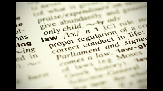 dictionary entry for the word law