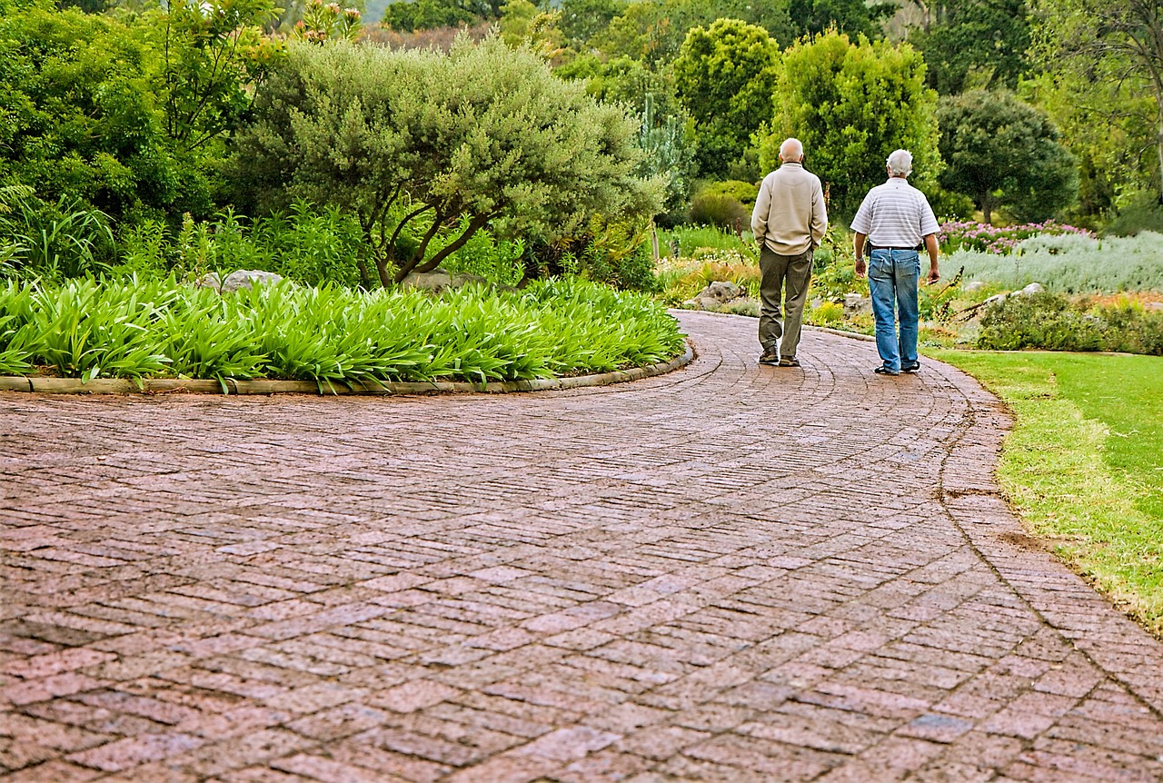 Elderly Couple Walking