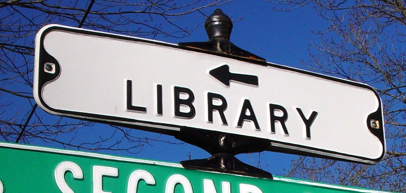 library sign