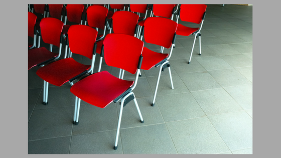 several red chairs