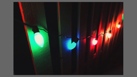photographic image of xmas lights