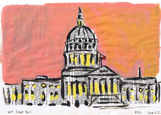 Collage artwork of the Capitol Building in DC