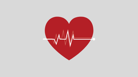 heart with ekg patterns