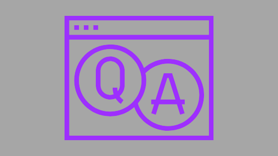 illustration with letters q and a