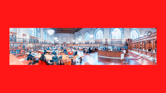 reading room of a large urban public library