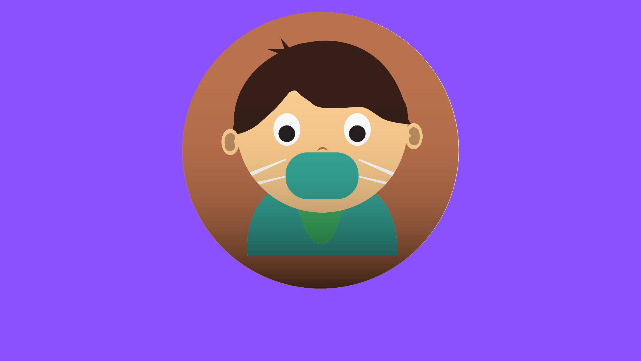 illustration of a kid with a mask on
