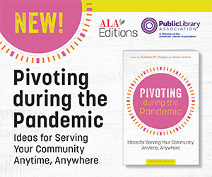 Ad for an ALA/PLA book, "Pivoting During the Pandemic"