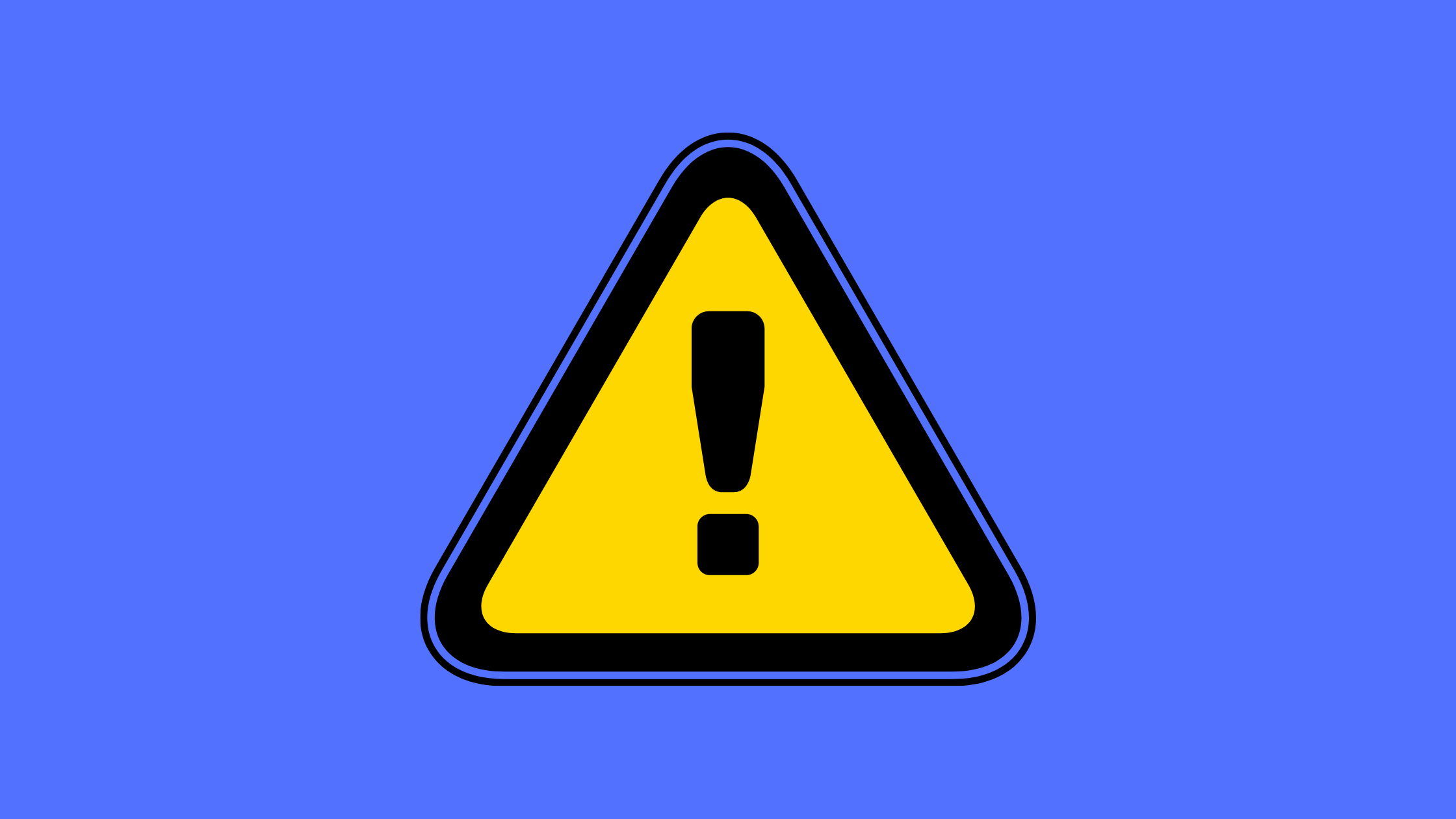 Hazard Sign Yellow Triangle with Black Exclamation Mark