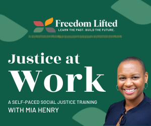 Ad for organization Freedom Lifted - Justice at Work