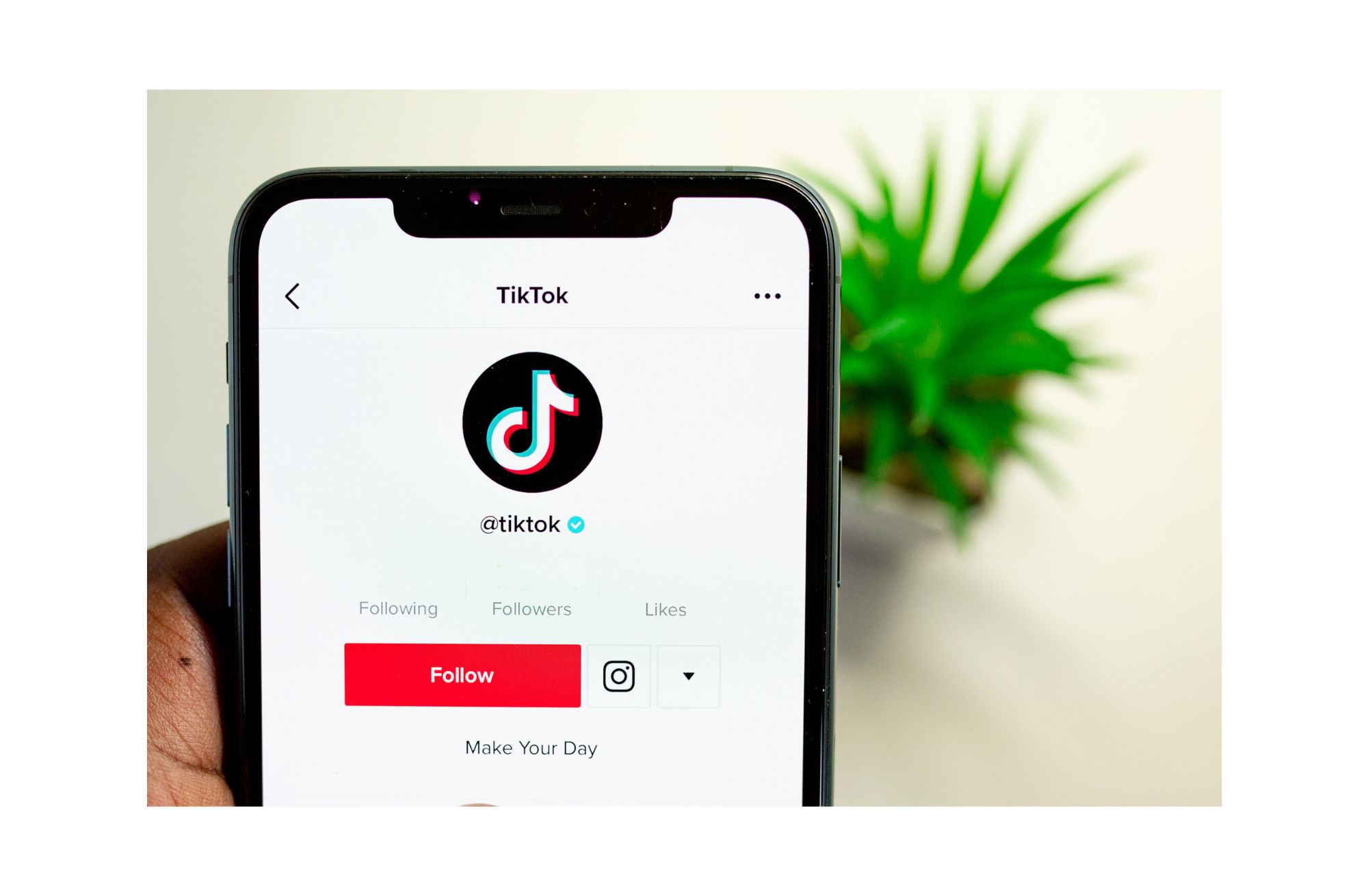 photo of an iphone with the tiktok app open