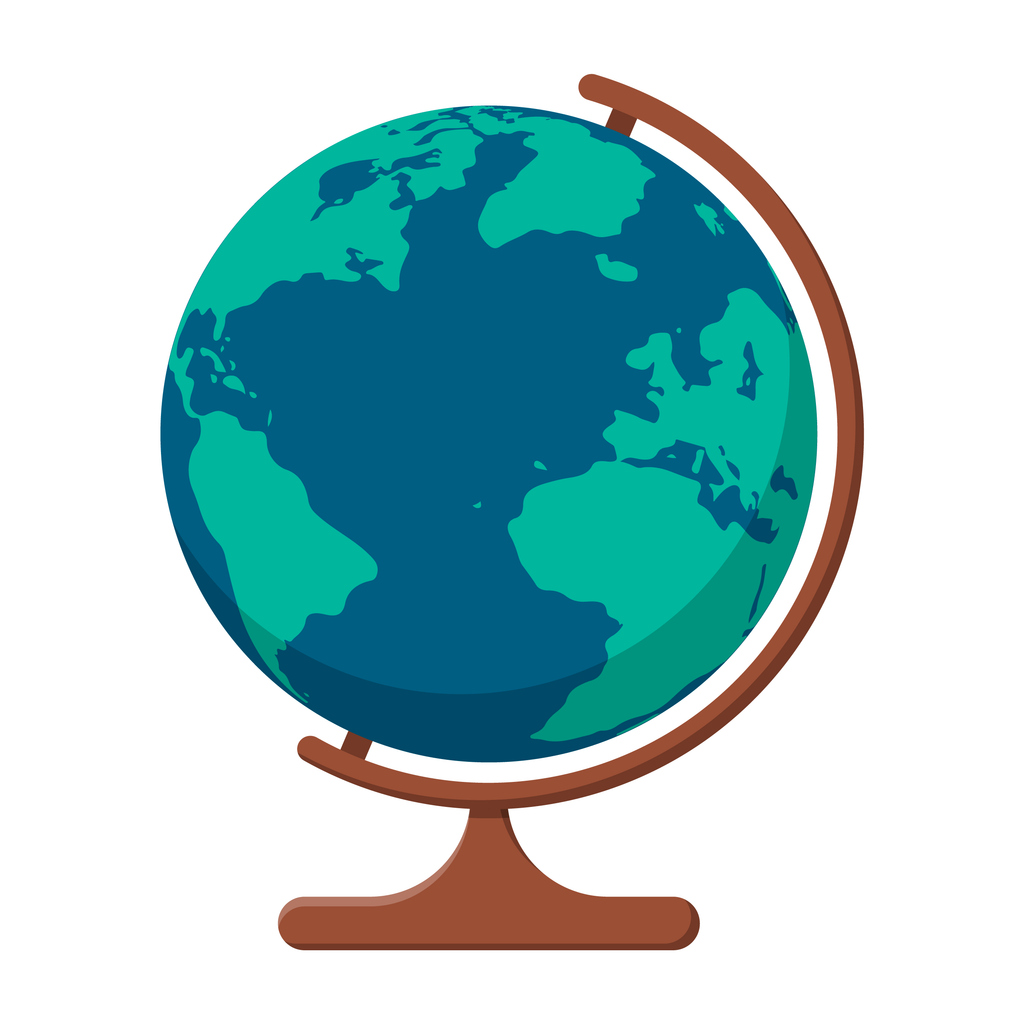 Illustration of a globe on a stand