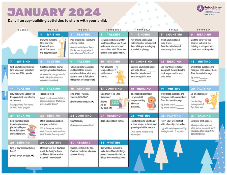 Unlock a Year of Early Literacy Adventures in 2024 with PLA’s Early