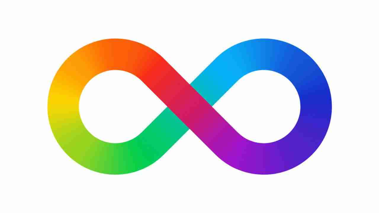 autism infinity loop symbol rainbow colors