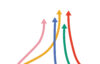 multi-colored arrows pointing in the same direction
