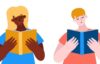 illustration of four people reading