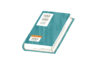 illustration of a green book with an RFID scannable tag on the back